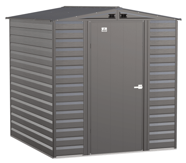 Select Steel Storage Shed Steel Storage Shed, 6X7, Charcoal
