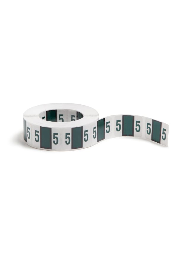 BCCRN Bar Style Color-Coded Numeric Labels, 0-9 Rolls
