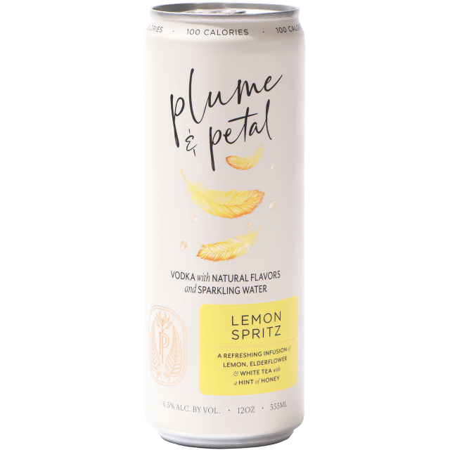 Plume &amp; Petal Ready To Drink Lemon Spritz Vodka Infused With Natural Flavors, Gluten Free 4.5% 355mL