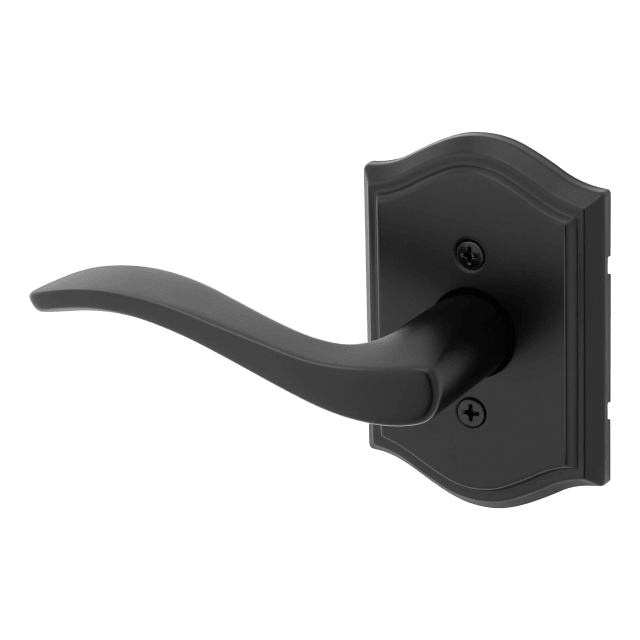 Sedona Arched Half Dummy Left Hand Door Lever in Matte Black