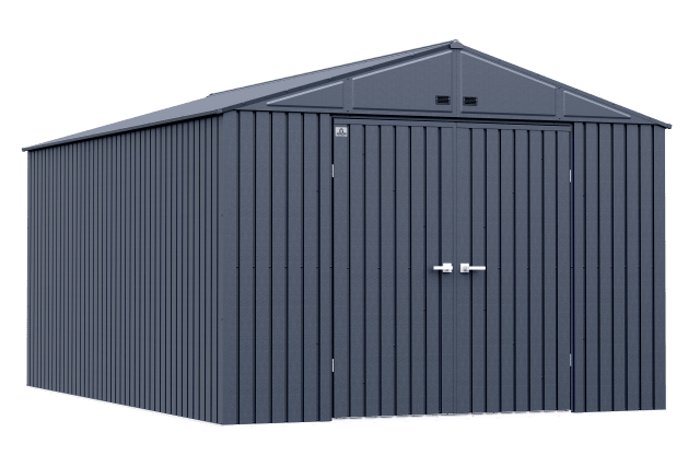 Elite Steel Storage Shed, 10X14, Anthracite