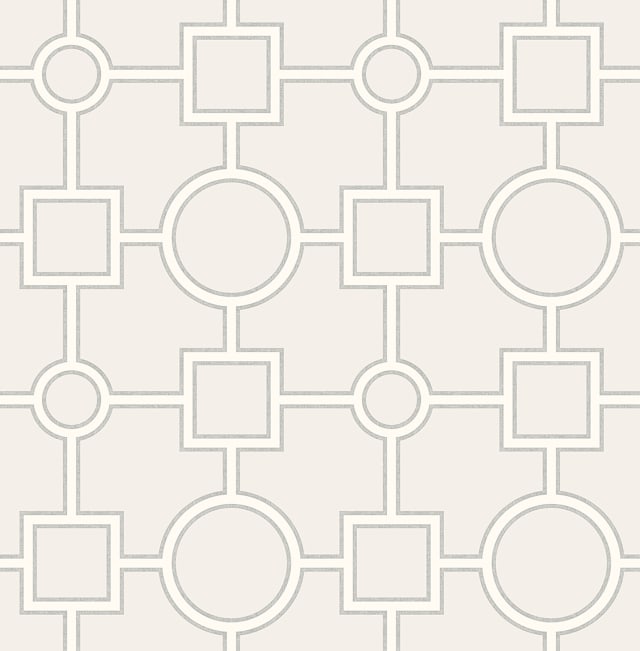 Matrix Light Grey Geometric Wallpaper
