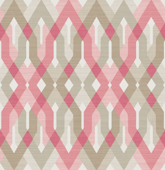 Harbour Pink Geometric Wallpaper