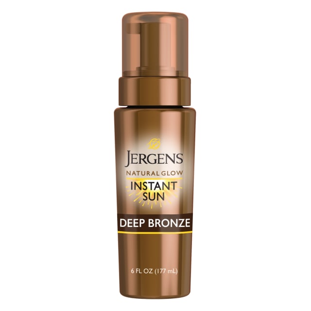Jergens Natural Glow Self Tanning Mousse, Deep Bronze Body Bronzer, 6 fl oz