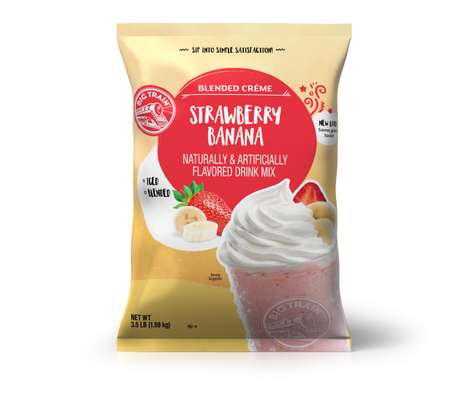Big Train Strawberry Banana Blended Crème Drink Mix, 5 x 3.5 lb