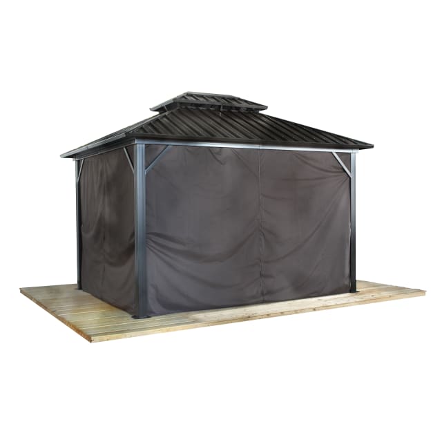 Sojag Brown Curtains for Genova Gazebo, 12 ft. x 14 ft., Poly