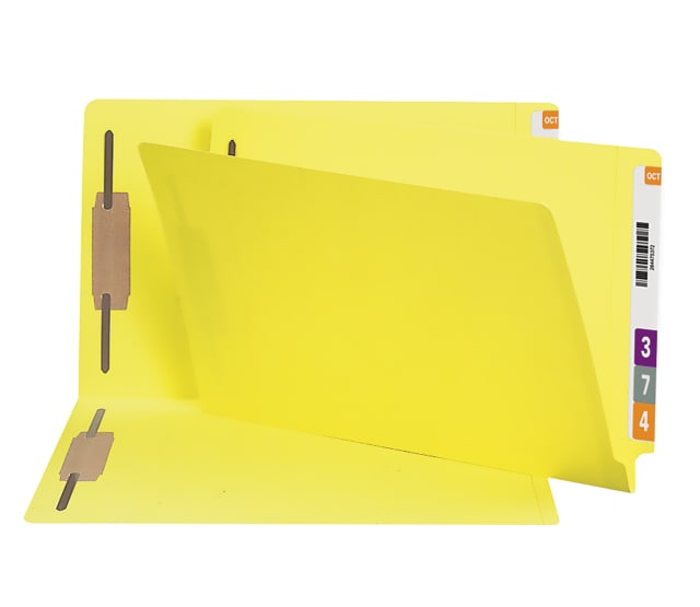 Shelf-Master® Reinforced End Tab Fastener File Folders, Straight-Cut Tab