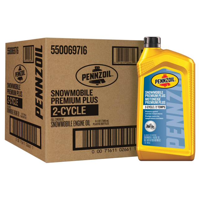 Huile pour motoneige Premium Plus pur moteurs à 2 temps, 0,946  litre (caisse de 6)