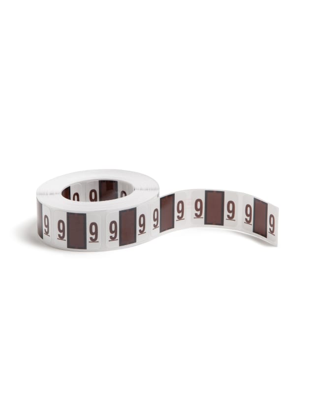 BCCRN Bar Style Color-Coded Numeric Labels, 0-9 Rolls