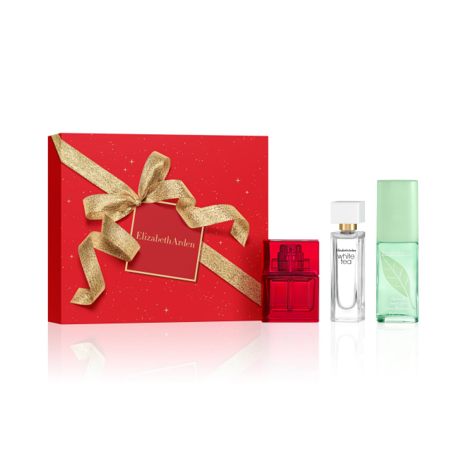 Elizabeth Arden Coffret Trio Prestige, Parfum pour Femme, Red Door, Green Tea et White Tea, Parfums Miniatures, Cadeau pour Femme