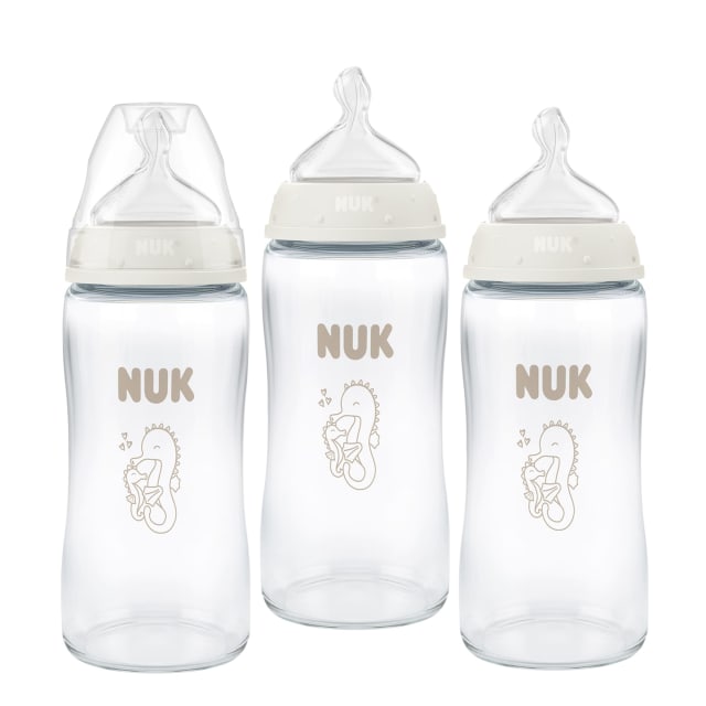 NUK FC BTL GLASS 240ML/8Z 3PK M CA SEAHO