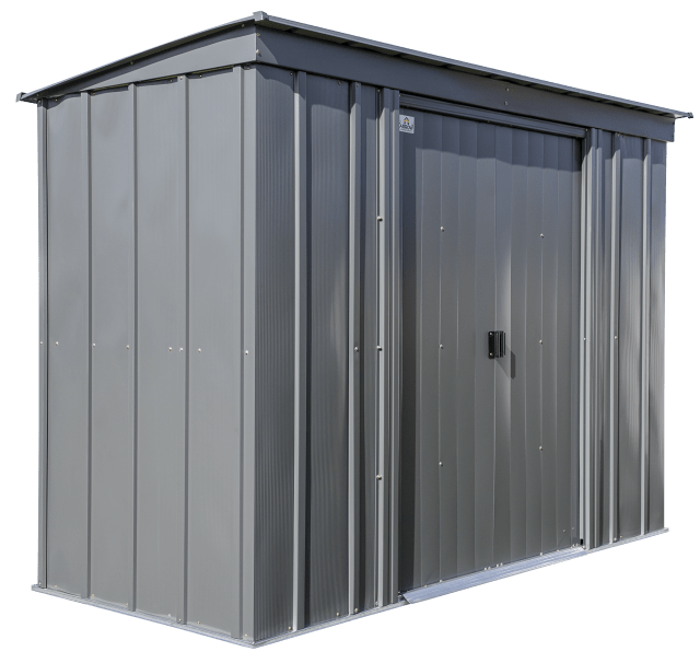 Classic Steel Storage Shed, 8X4, Charcoal