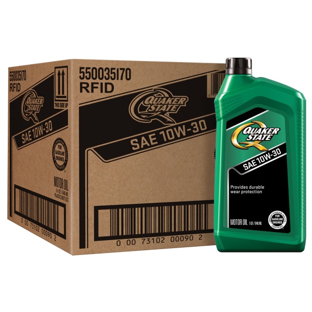Quaker State Motor Oil, 10W-30, 1 Quart (6 Pack)