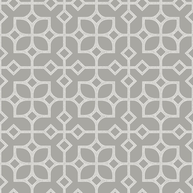 Maze Light Grey Tile Wallpaper