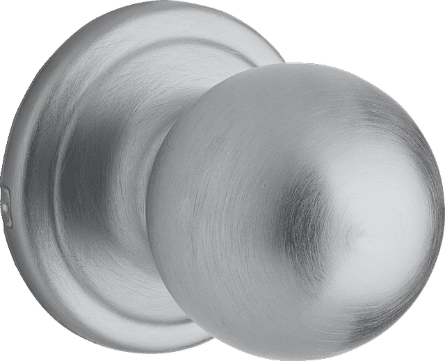 Huntington Passage Knob in Satin Chrome, Hall/Closet Round