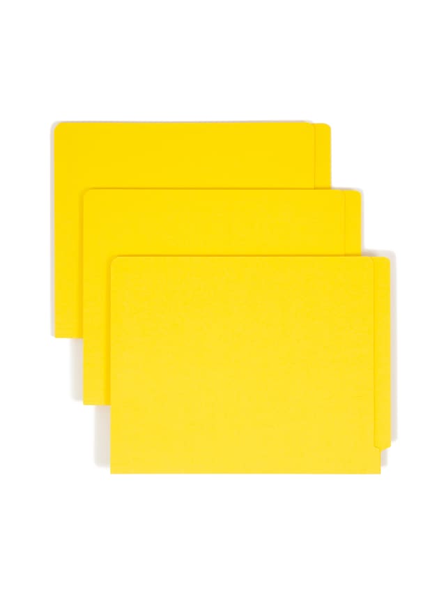 Shelf-Master® Reinforced End Tab Fastener File Folders, Straight-Cut Tab