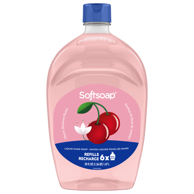 Savon liquide pour les mains en édition limitée Softsoap, Parfum de fleur de cerisier, recharge de 1,47 L