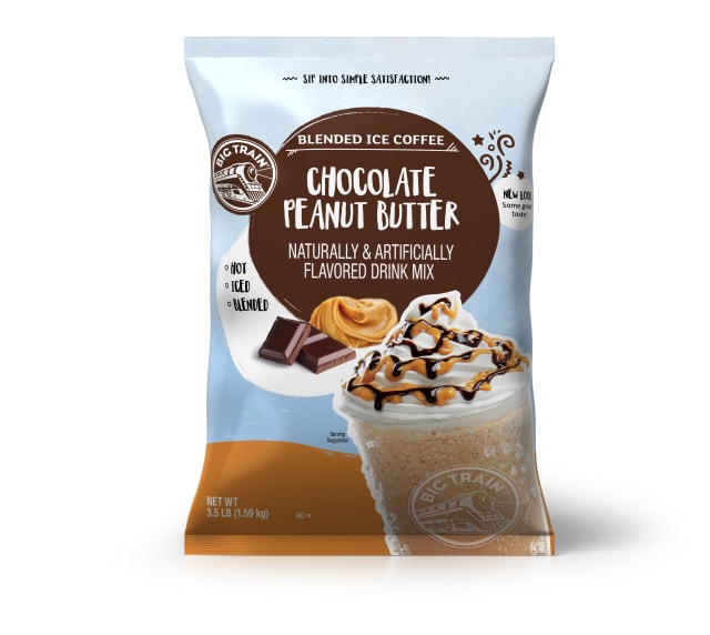 Big Train Chocolate Peanut Butter Blended Ice Coffee Powdered Drink Mix, 5 x 3.5 lb