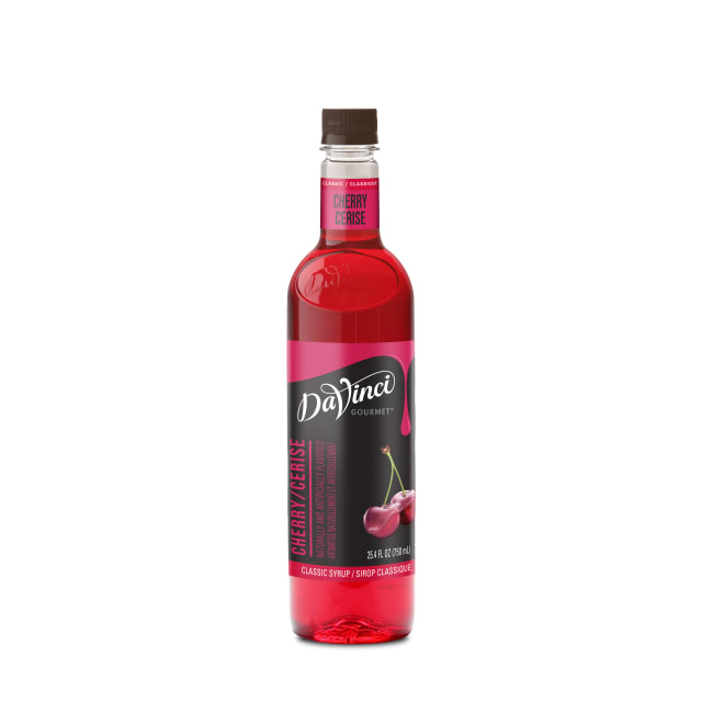 DaVinci Gourmet Cherry Syrup, Plastic Bottle, Classic, 12 x 750 mL
