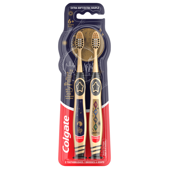 Colgate Harry Potter Manual Kids Toothbrush Pack, Extra Soft, 2 Pack