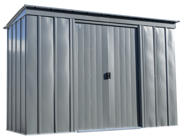 Classic Steel Storage Shed, 10X4, Charcoal