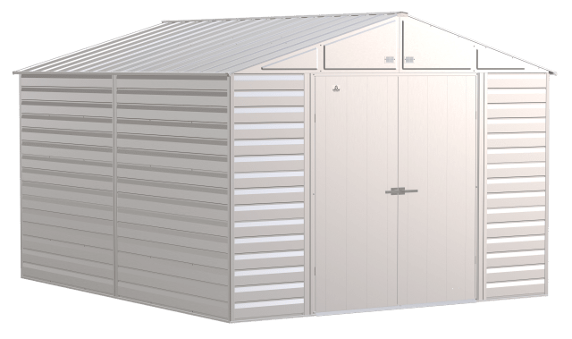 Select Steel Storage Shed Steel Storage Shed, 10X12, Flute Grey