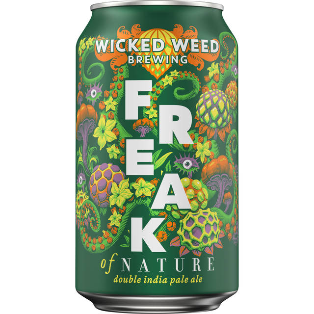 Wicked Weed Brewing Double India Pale Ale Freak of Nature Beer 12 fl oz