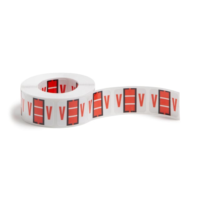 BCCR Bar Style Color-Coded Alphabetic Labels, A-Z Rolls