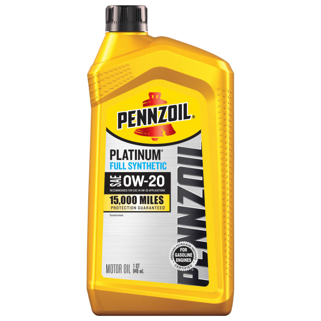 Pennzoil Platinum Full Synthetic 0W-20 Motor Oil, 1-Quart