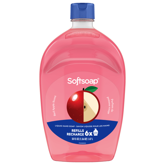 Softsoap Limited Edition Liquid Hand Soap, Kitchen or Bathroom Hand Soap, Red Apple Scent, 1.47 L Bottle