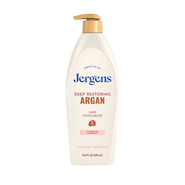Jergens Deep Restoring Argan Oil Body Lotion For Dry Skin, 16.8 fl oz