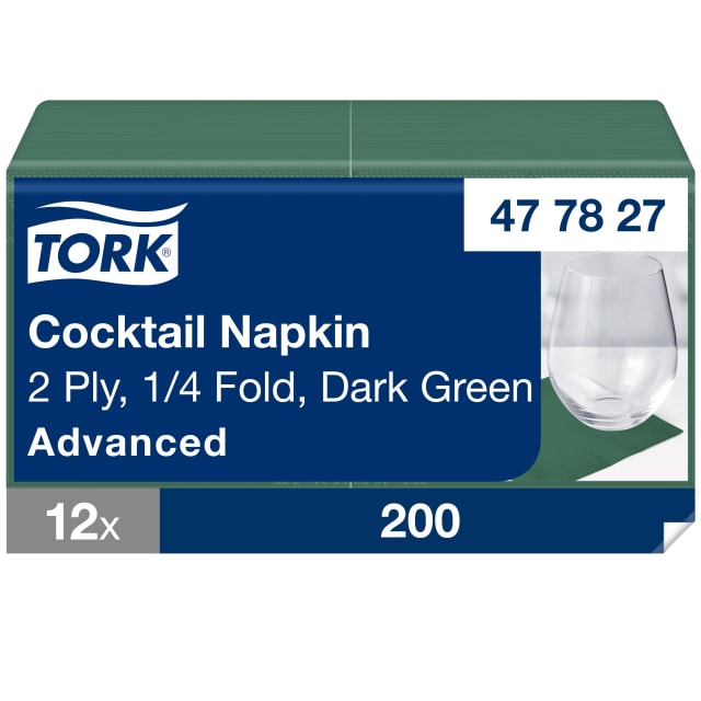 Tork Dark Green Cocktail Napkin