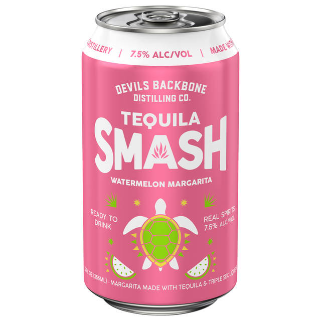 Devils Backbone Distilling Co. Tequila Smash Watermelon Margarita 12 fl oz