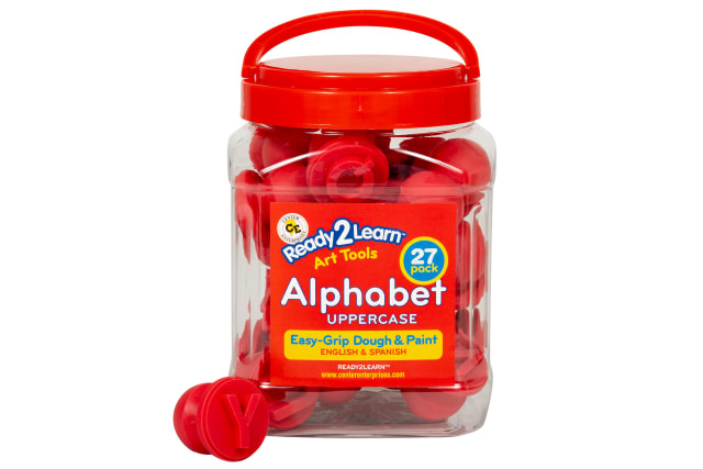 Easy Grip Dough and Paint Stampers - Uppercase Alphabet - Set of 27