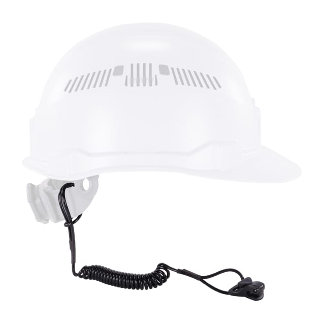 Squids 3158 Coiled Hard Hat Lanyard with Clamp - 2lbs / 0.9kg