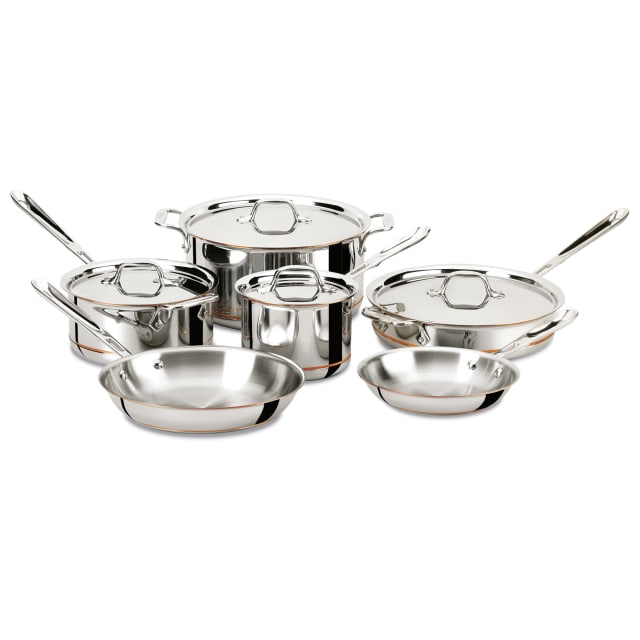 Copper Core 5-ply Bonded Cookware Set, 10 piece Set