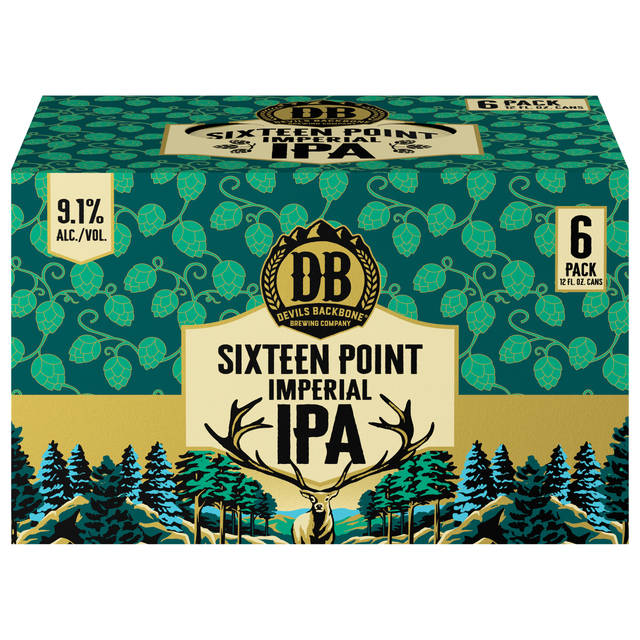 Devils Backbone Sixteen Point IPA 6x12 oz Can Pack CARRIER - Craft Direct