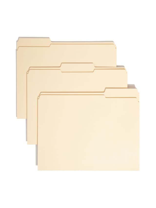 100% Recycled Reinforced Tab Fastener File Folders