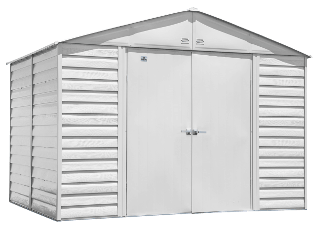 Select Steel Storage Shed Steel Storage Shed, 10X8, Flute Grey