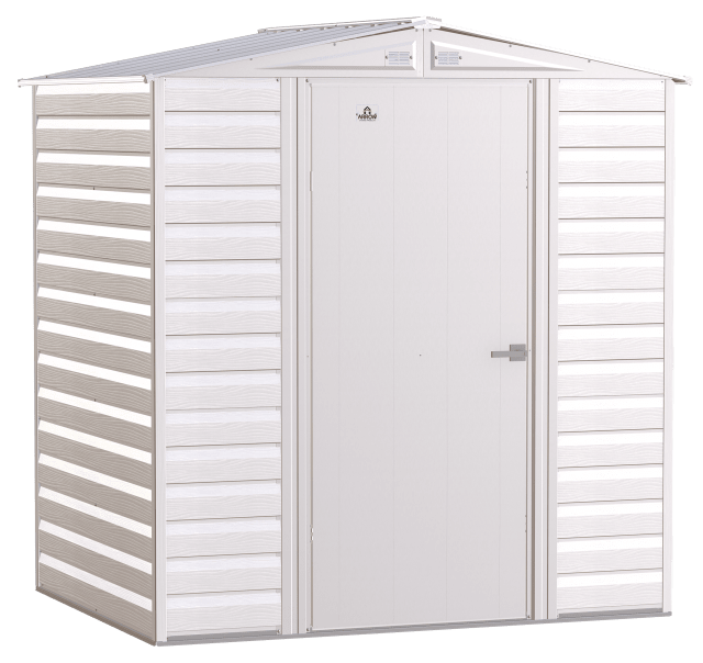 Select Steel Storage Shed Steel Storage Shed, 6X5, Flute Grey