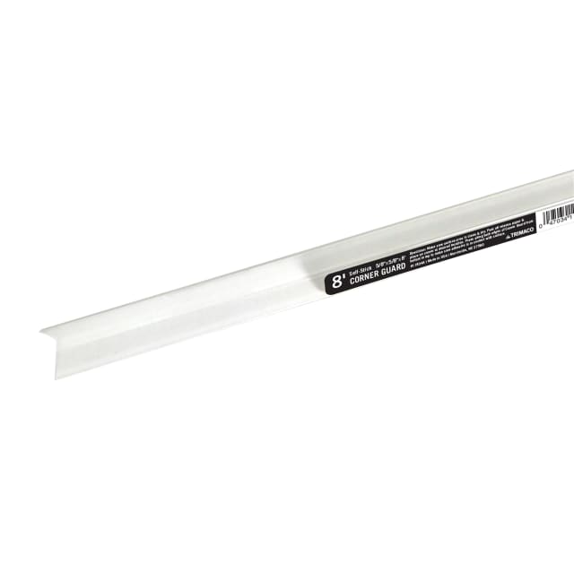 Corner Guard, Self-Stick, Clear, 5/8"x5/8"x8'