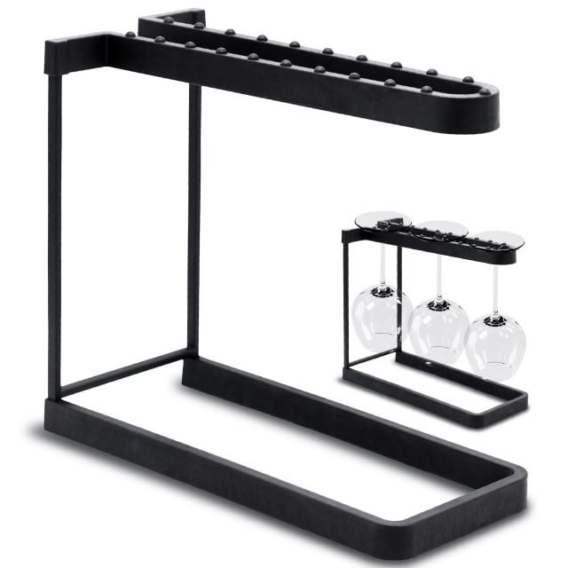 Happy Sinks Wine Glass Rack - Black