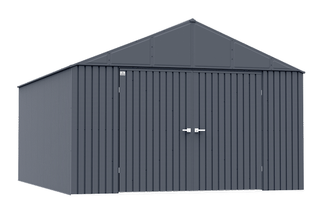 Elite Steel Storage Shed, 12X16, Anthracite