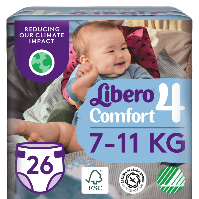 Diapers Libero Comfort Size 4, 26 pieces