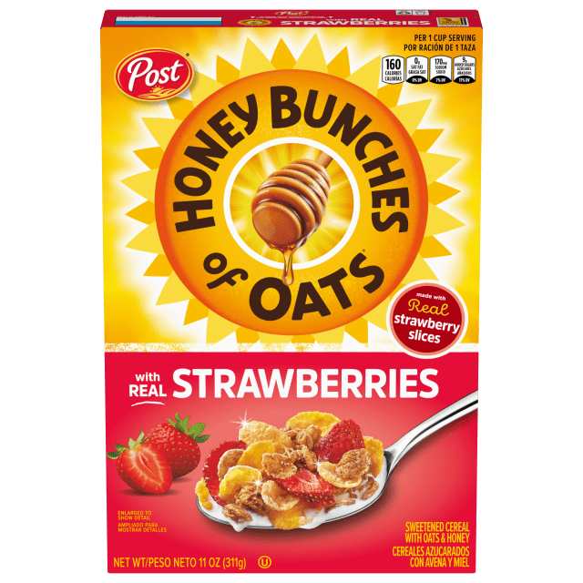 Honey Bunches of Oats with Real Strawberries, Breakfast Cereal 11 oz Box
