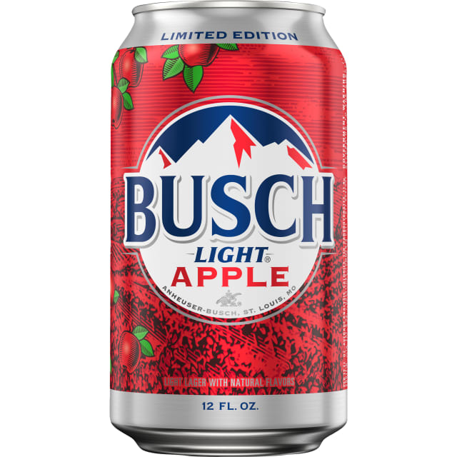 Busch Light Apple American Lager Beer 12 fl oz Can