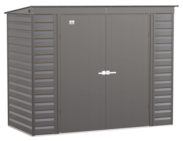 Select Steel Storage Shed Steel Storage Shed, 8X4, Charcoal