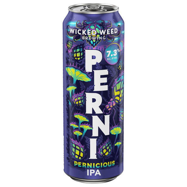 Wicked Weed Pernicious IPA 19.2 oz Single CAN 7_3ABV - Plain Aluminum - Standard Gloss - Craft Direct