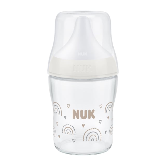 NUK PM BTL GLASS 120ML/4Z S CA RAINBOW