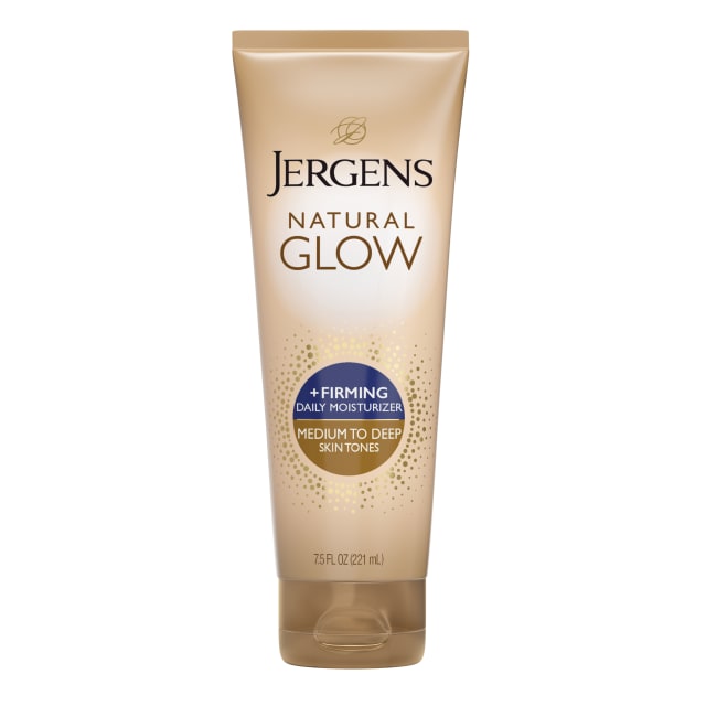Jergens Natural Glow +Firming Self Tanner Body Lotion, Med-Deep, 7.5 fl oz